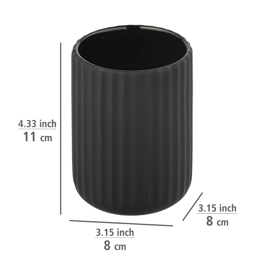 WENKO 24803100 - BELLUNO 8 x 11 cm-es fekete pohár