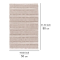 WENKO 24868100-SHAKI fürdőszobai szőnyeg 50x80 cm bézs/fehér
