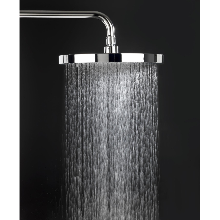 WENKO 24910100 - SOFTWATER zuhanyfej 26x26 cm fényes króm/fekete