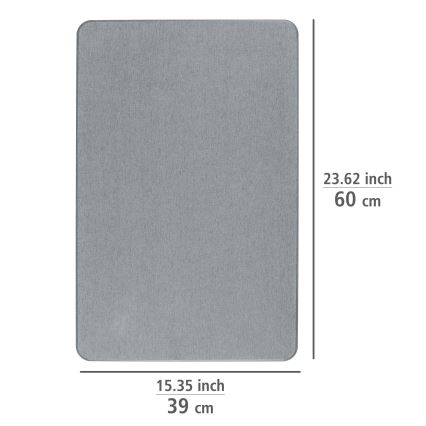 WENKO 24936100-SIMI fürdőszőnyeg 39x60 cm szürke