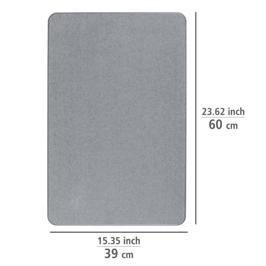 WENKO 24936100-SIMI fürdőszőnyeg 39x60 cm szürke