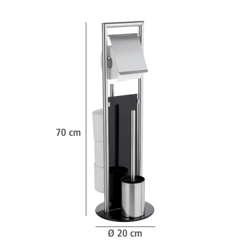 WENKO 24981800 - WC-szett RAVINA 20x70 cm rozsdamentes acél/ezüst