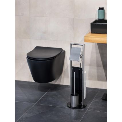 WENKO 24981800 - WC-szett RAVINA 20x70 cm rozsdamentes acél/ezüst
