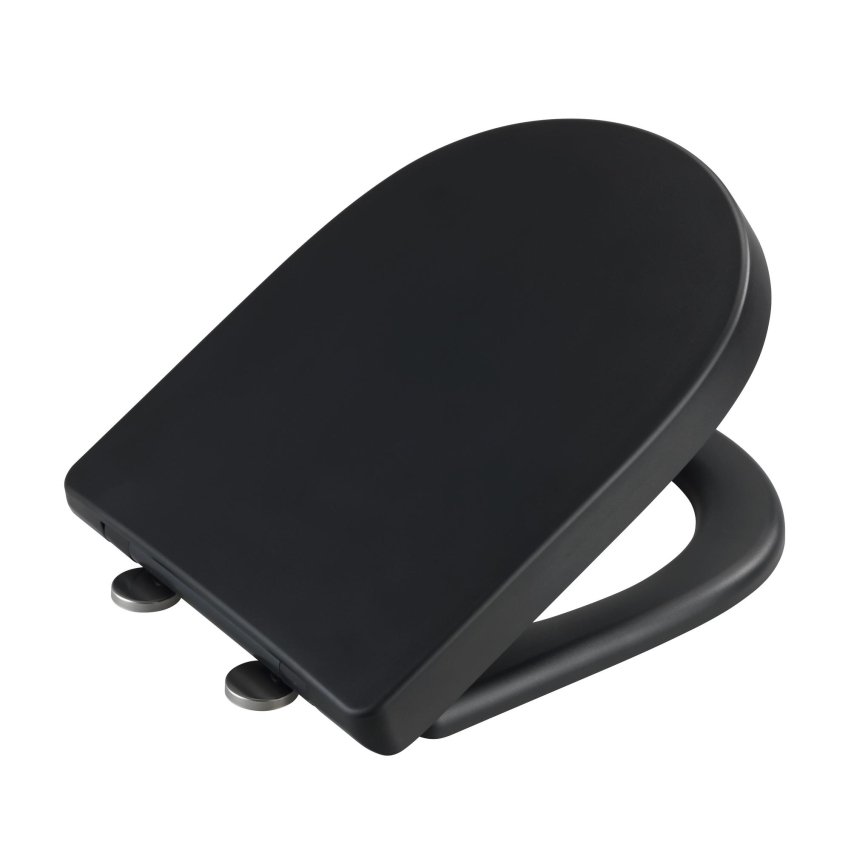 WENKO 24989100 - WC-ülőke EXCLUSIVE 36,5x45 cm fekete/ezüst