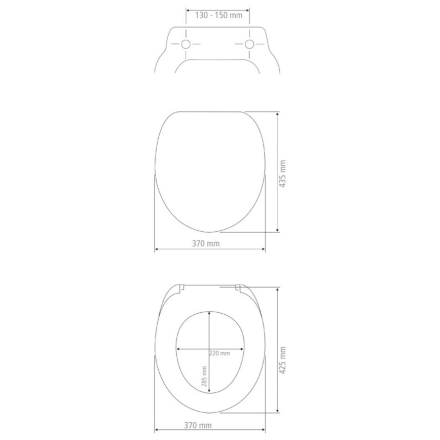 WENKO 25005100-WC-ülőke SECURA 37x44 cm fehér/szürke