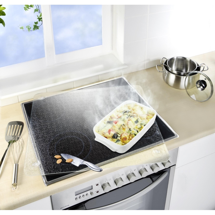 WENKO 2511910800 - Fedőlap 50x56 cm átlátszó/szürke