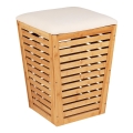 WENKO 25143100 - BAMBUSA mosókosár 40x56 cm barna