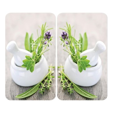 WENKO 2521420100 - Főzőlapvédő 52x30 cm többszínű/szürke/átlátszó