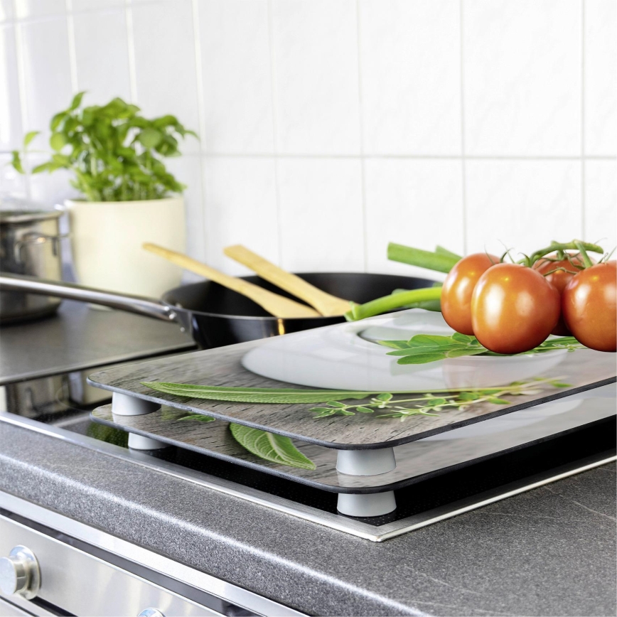 WENKO 2521420100 - Főzőlapvédő 52x30 cm többszínű/szürke/átlátszó