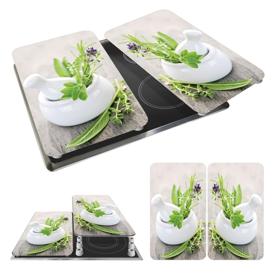 WENKO 2521420100 - Főzőlapvédő 52x30 cm többszínű/szürke/átlátszó