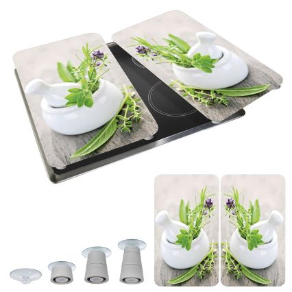 WENKO 2521420100 - Főzőlapvédő 52x30 cm többszínű/szürke/átlátszó