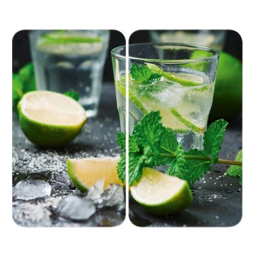 WENKO 2521482100 - Tűzhelyfedő 52 x 30 cm, színes/szürke/átlátszó