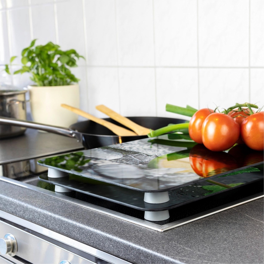 WENKO 2521482100 - Tűzhelyfedő 52 x 30 cm, színes/szürke/átlátszó