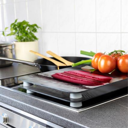 WENKO 2521496100 - Főzőlapvédő 52x30 cm színes/szürke/átlátszó