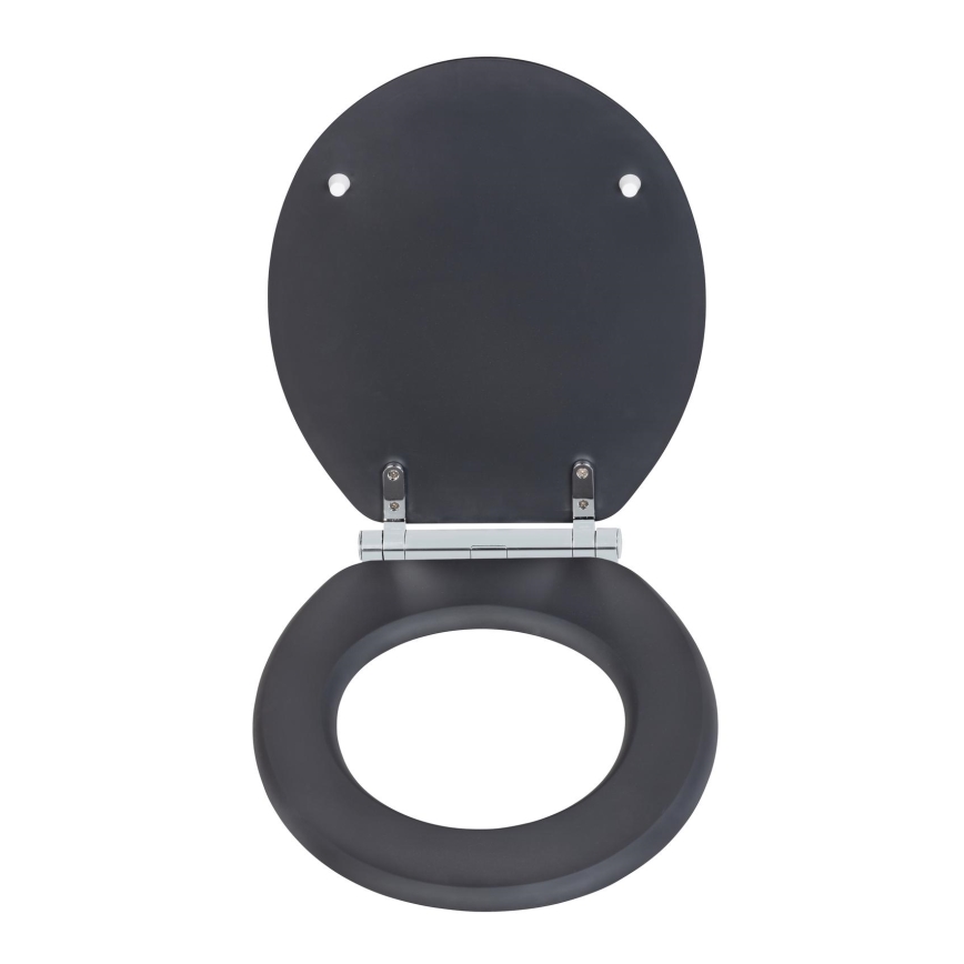 WENKO 25218100 - MORRA WC ülőke, 35x42 cm, antracit/ezüst