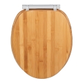 WENKO 25224100 - WC-ülőke BAMBOUSA 34,5x40,5 cm barna/ezüst