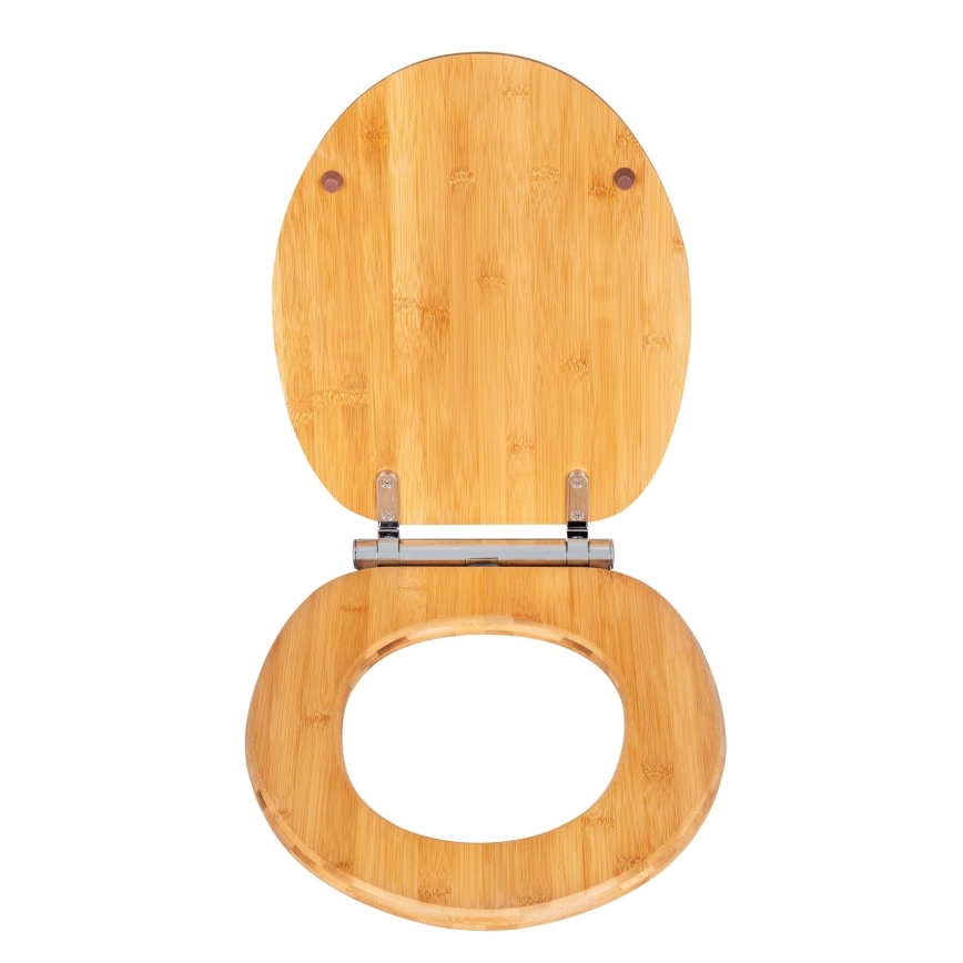 WENKO 25224100 - WC-ülőke BAMBOUSA 34,5x40,5 cm barna/ezüst