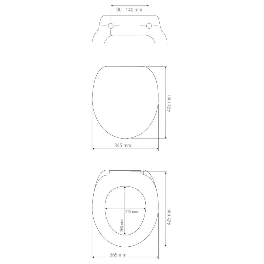 WENKO 25224100 - WC-ülőke BAMBOUSA 34,5x40,5 cm barna/ezüst