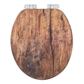 WENKO 25226100-WC RUSTIC WC-ülőke 35,5x42,5 cm barna/ezüst