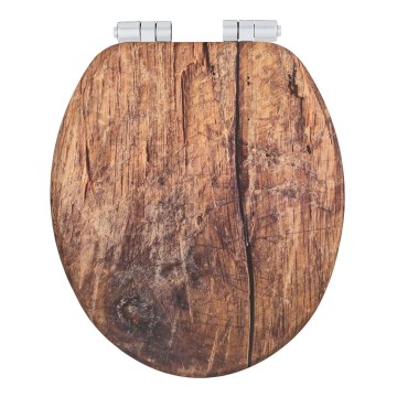 WENKO 25226100-WC RUSTIC WC-ülőke 35,5x42,5 cm barna/ezüst
