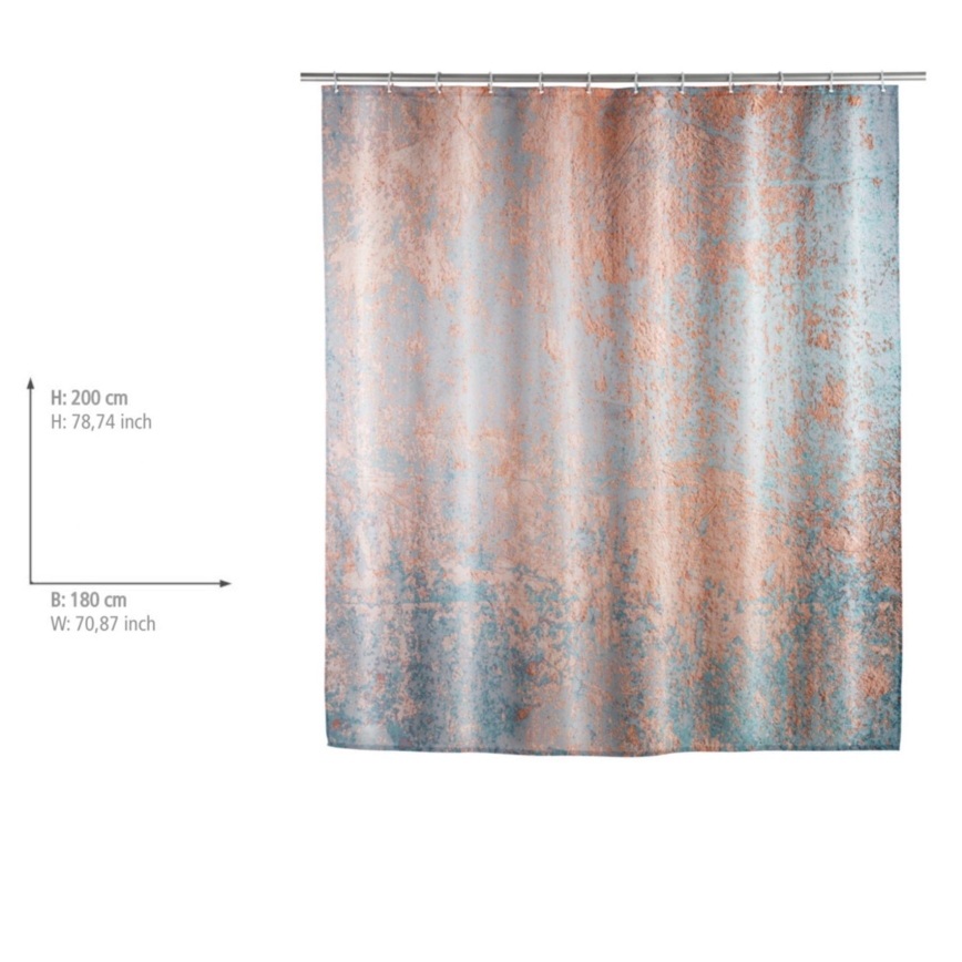 WENKO 25239100 - AGATE zuhanyfüggöny 180x200 cm többszínű