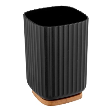 WENKO 25297100 - ROTELLO fogkefetartó pohár 8,5x11 cm fekete/barna