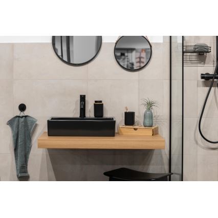 WENKO 25297100 - ROTELLO fogkefetartó pohár 8,5x11 cm fekete/barna