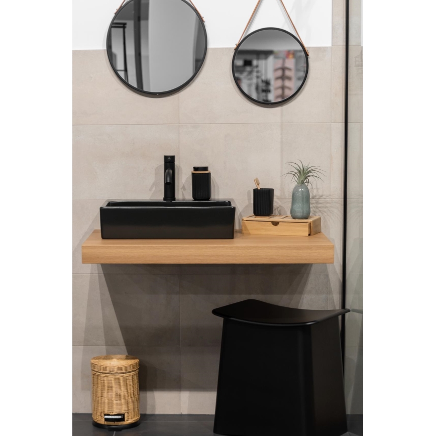 WENKO 25297100 - ROTELLO fogkefetartó pohár 8,5x11 cm fekete/barna