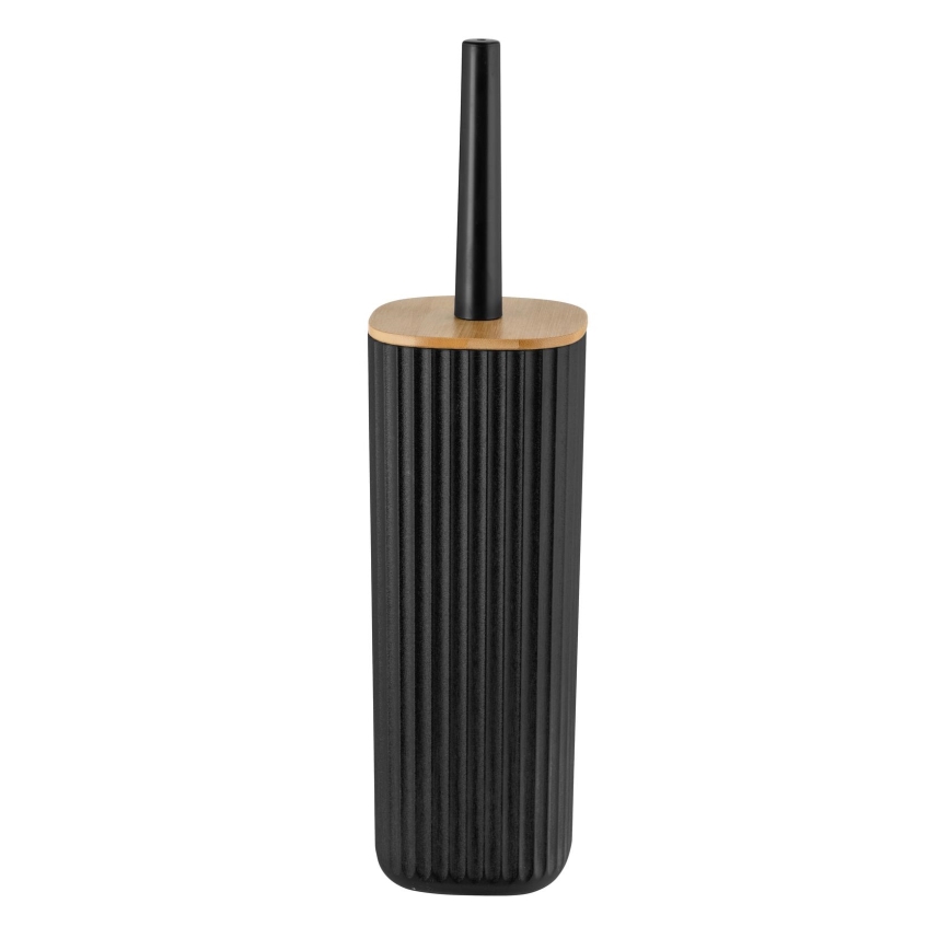 WENKO 25304100 - WC-szett ROTELLO 10x36 cm fekete/barna