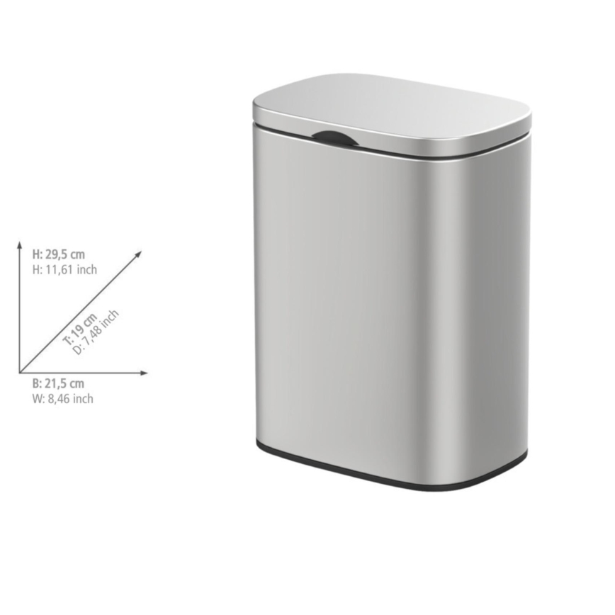 WENKO 25336100 - SARE kosár 21,5x29,5 cm ezüstszínű