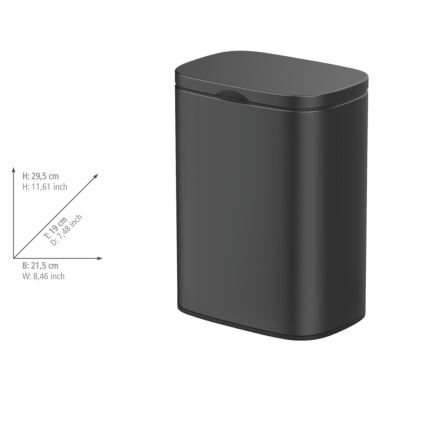 WENKO 25338100 - SARE kosár, 21,5 x 29,5 cm, fekete