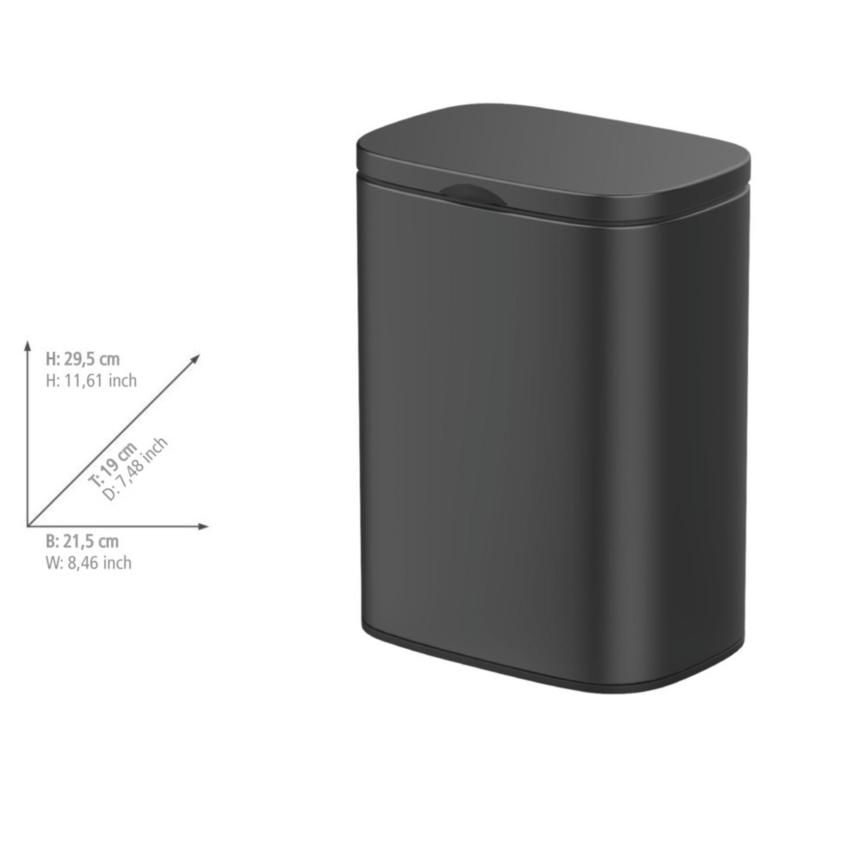 WENKO 25338100 - SARE kosár, 21,5 x 29,5 cm, fekete