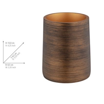 WENKO 25351100 - PALENA pohár, 8,5x10,8 cm, bronz színű