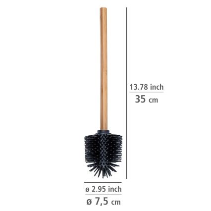 WENKO 25360100 - WC-kefe 7,5x35 cm barna/fekete