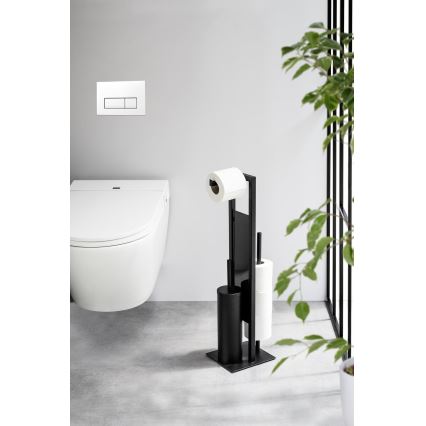 WENKO 25400100 - WC-kefe RIVALTA 18x70 cm fekete