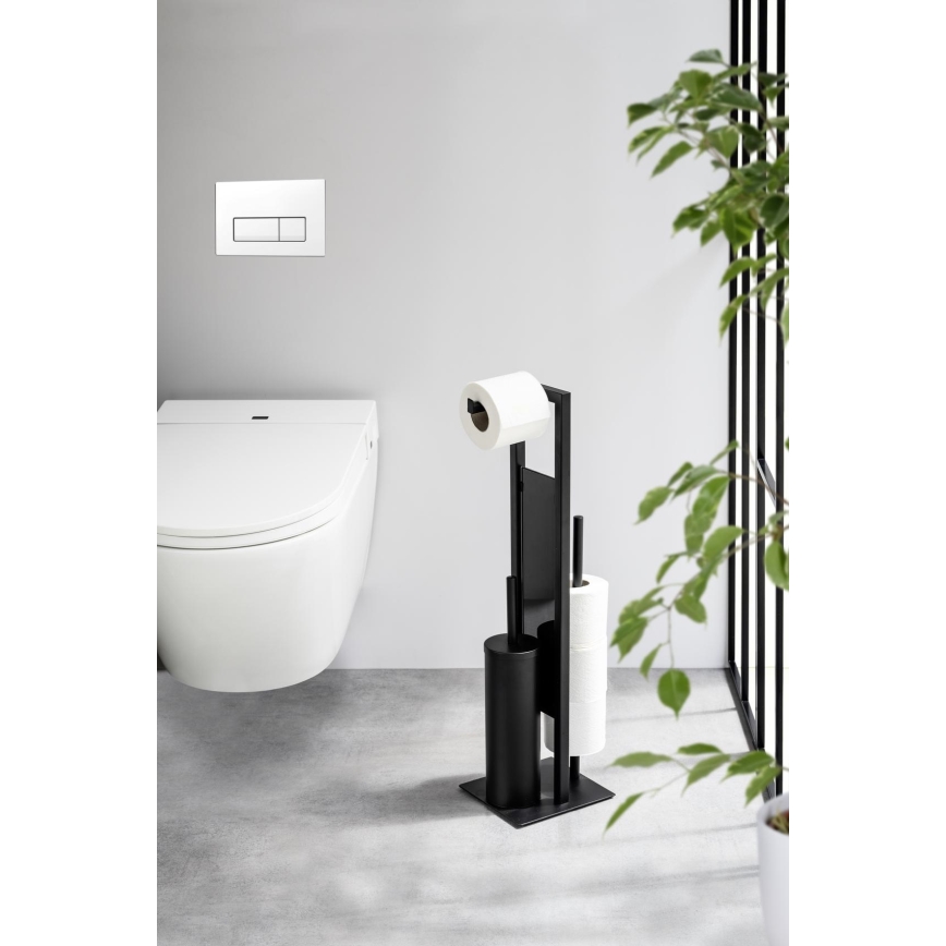WENKO 25400100 - WC-kefe RIVALTA 18x70 cm fekete