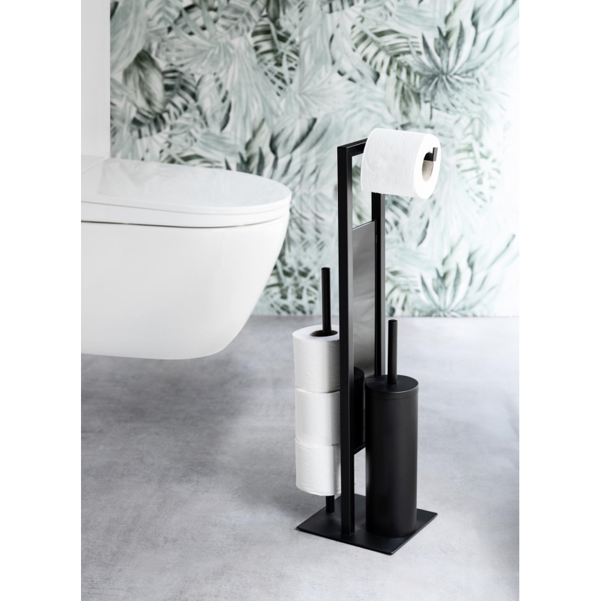 WENKO 25400100 - WC-kefe RIVALTA 18x70 cm fekete