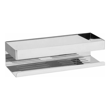 WENKO 25413100-Polc TURBO-LOC GENOVA SHINE 30x10,5 cm ezüst
