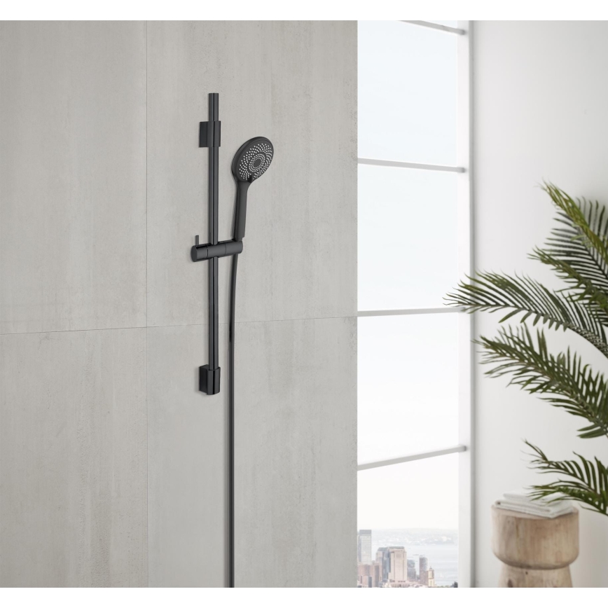 WENKO 25453100 - Zuhanyszett WATERSAVING SYSTEM 70 cm fekete