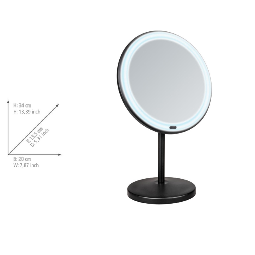 WENKO 25523100 - ONNO tükör 20x34 cm fekete