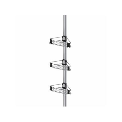 WENKO 25556100-sarokpolc PURIO 35,5x280 cm ezüst/szürke