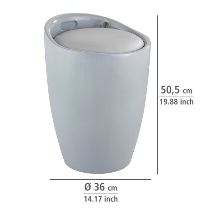 WENKO 25625100 - CANDY zsámoly 36x50,5 cm szürke/fekete