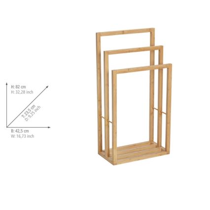 WENKO 25629100 - BAMBUSA törölközőtartó állvány 42,5x82 cm barna