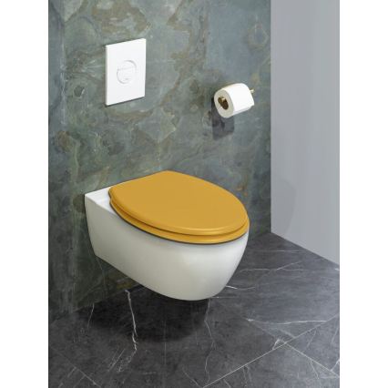 WENKO 25792100 - PRIMA WC-ülőke 37x41 cm sárga/ezüst