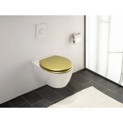 WENKO 26010100 - WC ülőke ALDENO 37x41 cm arany/ezüst