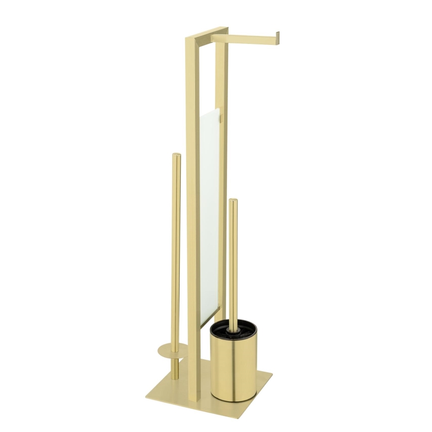 WENKO 26034100 - RIVALTA WC-szett 18x70 cm rozsdamentes acél/arany/fehér/fekete