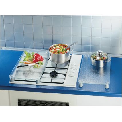 WENKO 2712663100 - Fedőlap 30x52 cm átlátszó/szürke