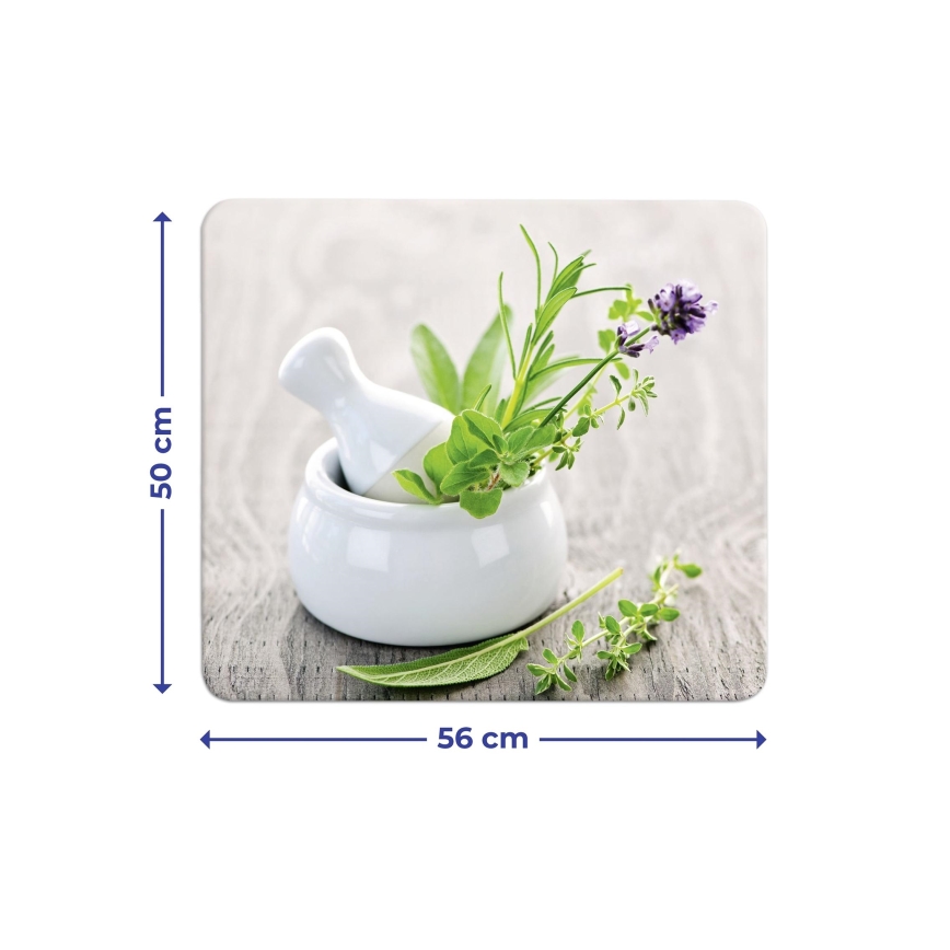 WENKO 2712940500 - Élelmiszerbiztos fedőlap 56x50 cm színes/átlátszó