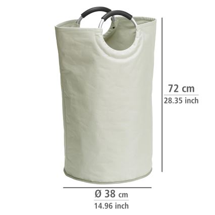 WENKO 3440001100 - STONE szennyeskosár 38x72 cm bézs/ezüst/fekete