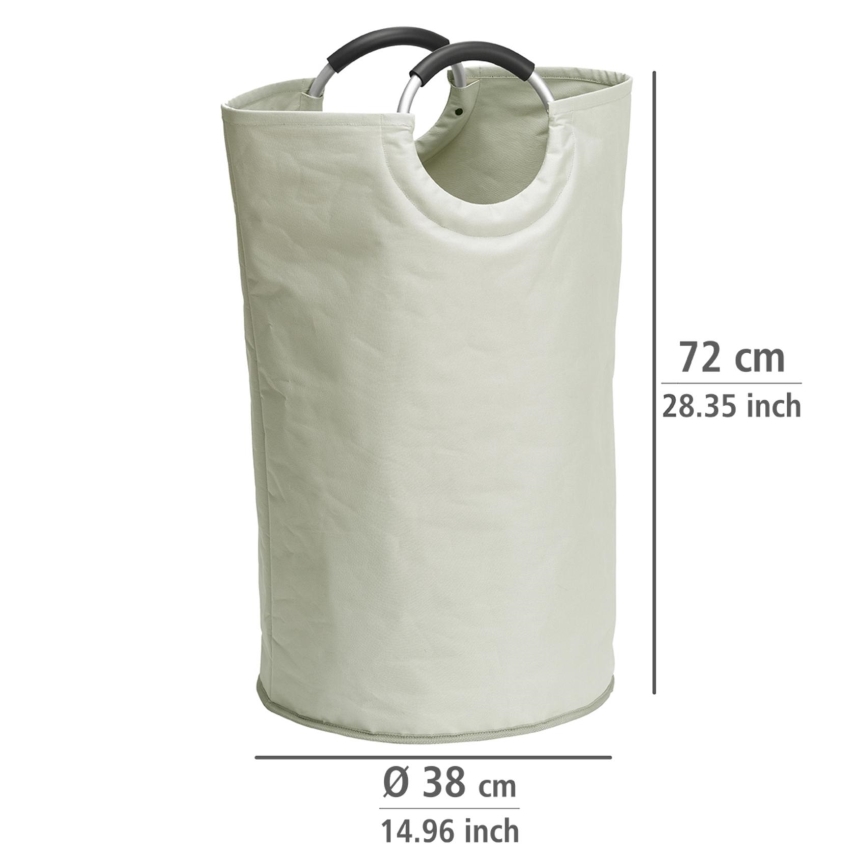 WENKO 3440001100 - STONE szennyeskosár 38x72 cm bézs/ezüst/fekete